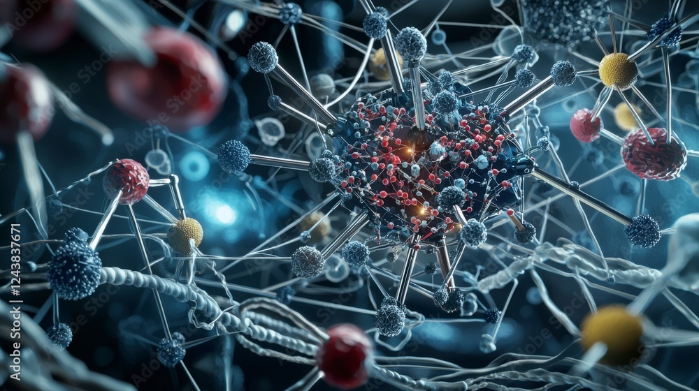 Aufkleber Nanomaterials applications advancing material science research laboratory scientific visualization innovative environment