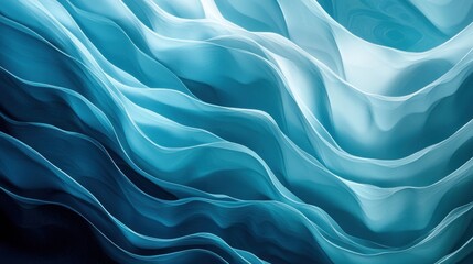 Obraz premium Abstract Blue Waves: A Symphony of Silk and Serenity