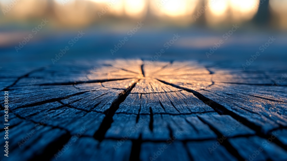 Poster closeup of textured wooden table with softly blurred background perfect for displaying objects or cr
