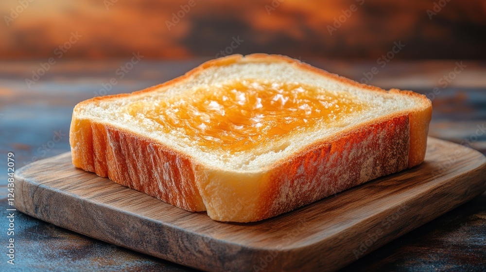 Poster single slice of white bread isolated on transparent background