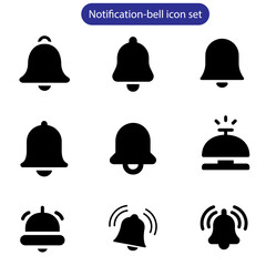 bells notification icon design vector art illustration on white background.
