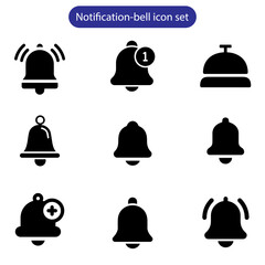 bells notification icon design vector art illustration on white background.

