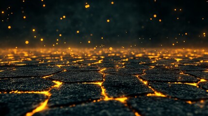 Fototapeta premium Mesmerizing dance of fire, a closeup of intense flames on dark background 