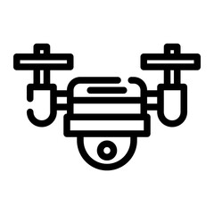 drone camera cut line icon