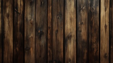 Naklejka premium Dark brown wood planks, rustic texture, background, vertical, design