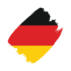 Germany flag in a flat grunge vector design background