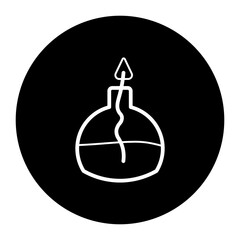 alcohol burner cyrcular glyph icon