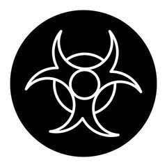 biohazard cyrcular glyph icon