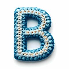 Obraz premium letter B Crochet isolated on white background