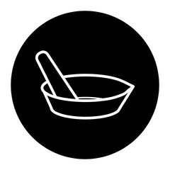 mortar cyrcular glyph icon