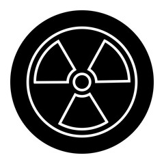 radioactive cyrcular glyph icon