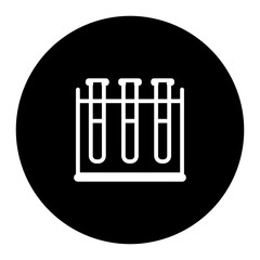 test tube rack cyrcular glyph icon