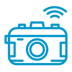 wireless digital camera color icon