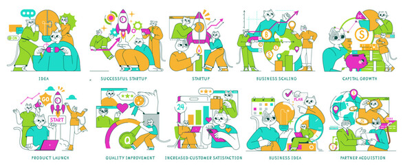 Startup. Flat Vector Illustration