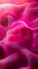 Obraz premium Abstract pink fabric with flowing, wave-like texture. Soft, elegant folds create a luxurious feel.