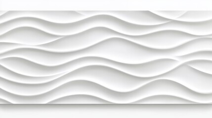 Obraz premium Abstract 3d white wave pattern on white background, a seamless texture for modern design