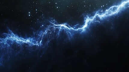 Fototapeta premium Cosmic Nebula Energy Flowing Through Starry Space