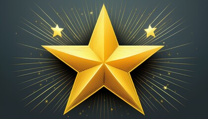 Obraz premium serene silhouette of a yellow star symbolizing peace and tranquility