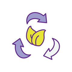 Renewable Materials icon vector stock illustration