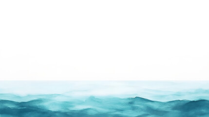 Fototapeta premium A high-resolution watercolor gradient transitioning from a deep, tranquil blue to a subtle white. The natural brushwork and fluid blending create a soothing and artistic atmosphere. The background is
