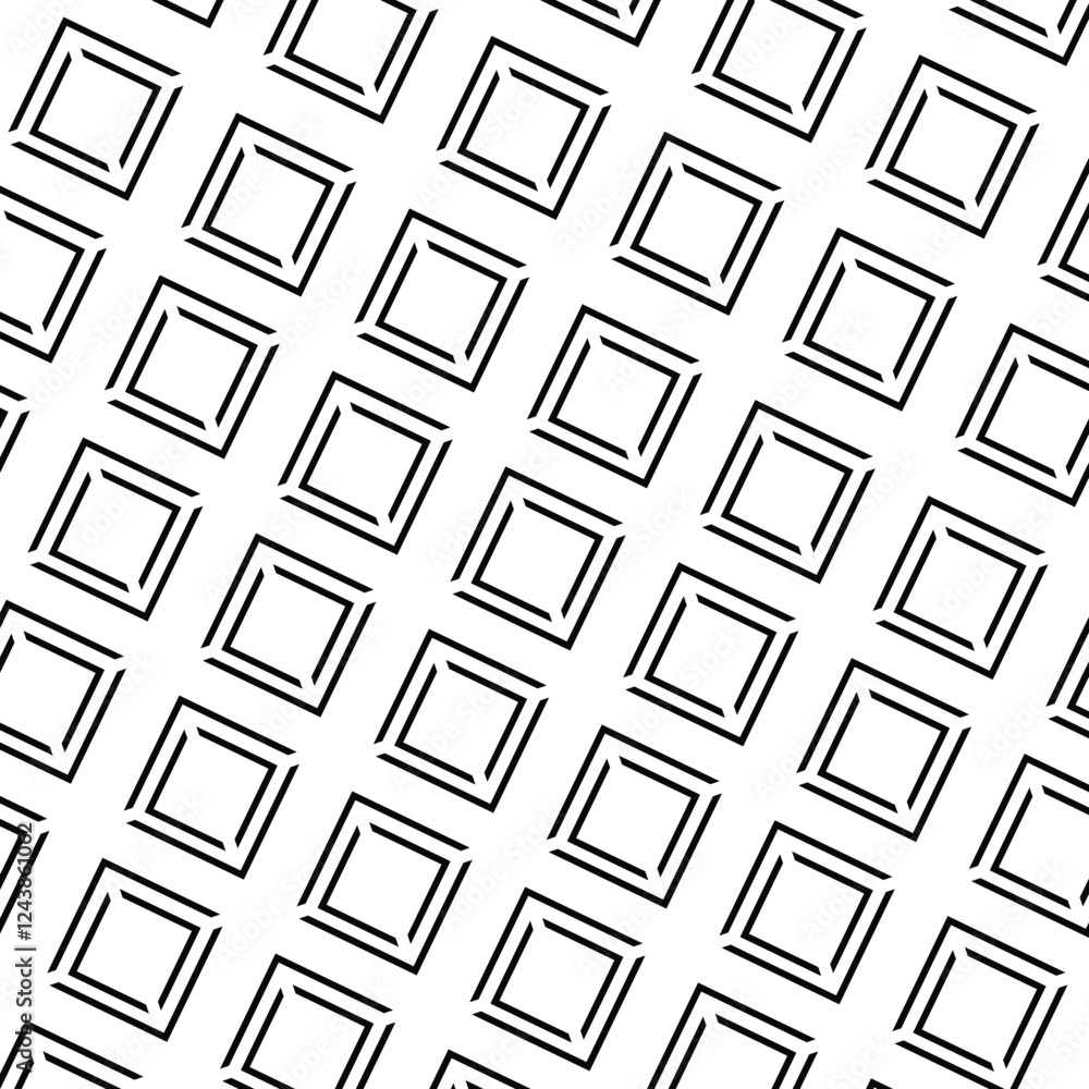 Poster abstract geometric seamless pattern, black and white style pattern design