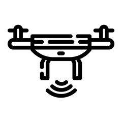 signal drones cut line icon