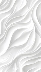 Obraz premium Seamless White Wave Texture Pattern Background, Elegant Minimalist Monochromatic Design
