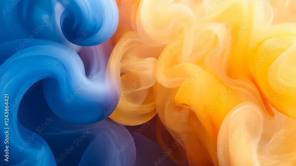 Aufkleber vibrant smoke swirls creating abstract colorful patterns in motion