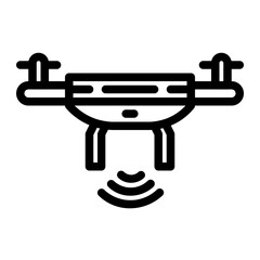 signal drones line icon