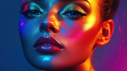 Neon Rainbow Makeup