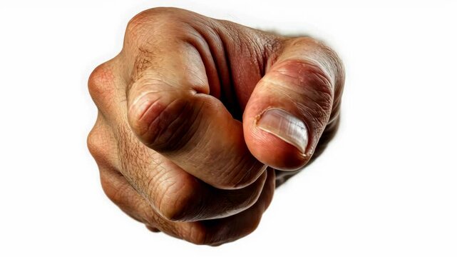 Pointing hand gesture with gradual zoom for communication and engagement concepts