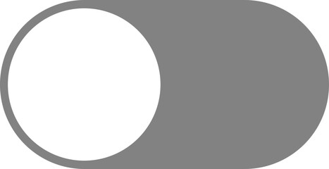 Grey Toggle Button with White Circle