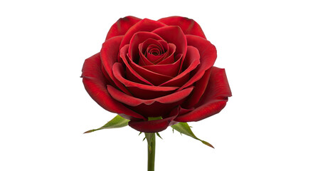 Single red rose close-up PNG