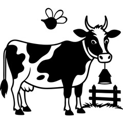 black and white cows