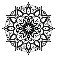 Black colour mandala