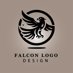 Dynamic Eagle Silhouette Logo Design with Circular Frame, Representing Strength and Freedom, Perfect for Branding and Graphic Design Projects
