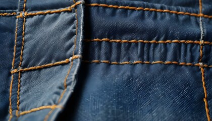 Fototapeta premium Textura de pantalón vaquero en primer plano