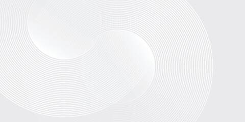 Abstract white glowing geometric lines on gray background design art
