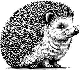  hand-drawn illustration of a cute Hedgehog