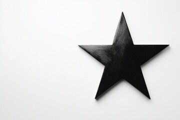 Black Star Shape on Minimalist Background for Creative and Modern Design Projects