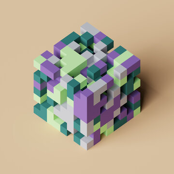 Abstract Cube Artwork