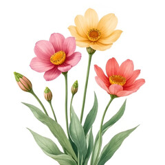Fototapeta premium bouquet of pink and white tulips