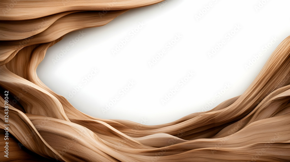 Poster elegant wave of smooth wood texture with a blank space for design or text. perfect for backgrounds.