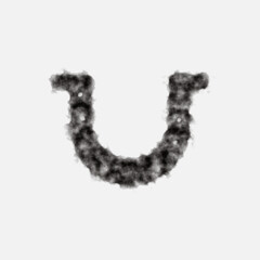 Horseshoe icon. Simple watercolor illustration of horseshoe.