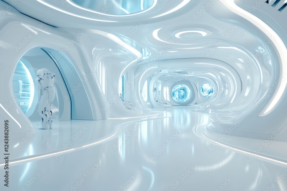 Aufkleber a futuristic bioengineering lab growing synthetic organs in a controlled environment