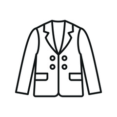 Blazer clothing icon is a simple vector illustration of a classic blazer, perfect for representing