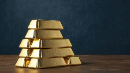 gold investment bullion analysis. 3D-rendered gold portfolio tracker integrating bullion investments with stocks and bonds for holistic analysis