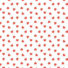 Cute hearts seamless pattern. Hand drawn heart seamless pattern. Doodle hipster simple background about love for Valentines day. Trendy simple texture with tiny little hearts.