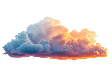 Sunset clouds over serene landscape nature calm view isolated on transparent background