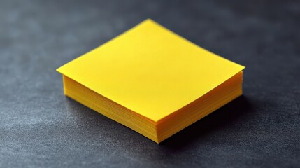 yellow blank adhesive note isolated on transparent background